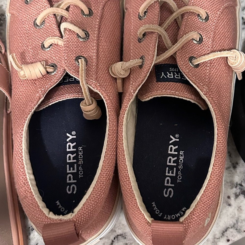 Sperry Coral Canvas Sneakers